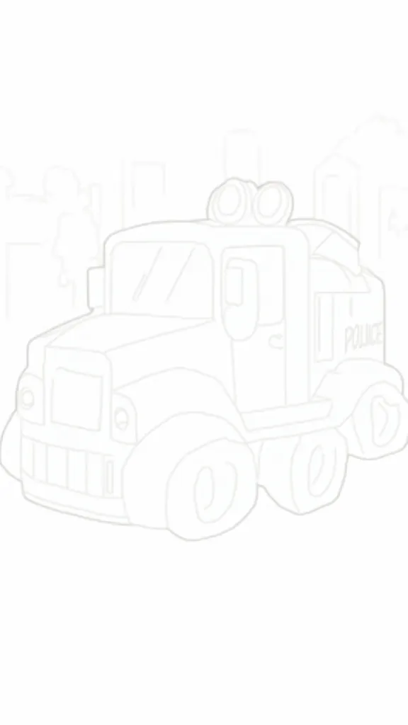 police truck coloring page